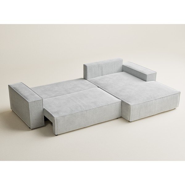 Helehall šenilldiivanvoodi/panipaigaga nurgadiivan (parem nurk/diivanvoodiga) Maze - Maison de Rêve-image-4