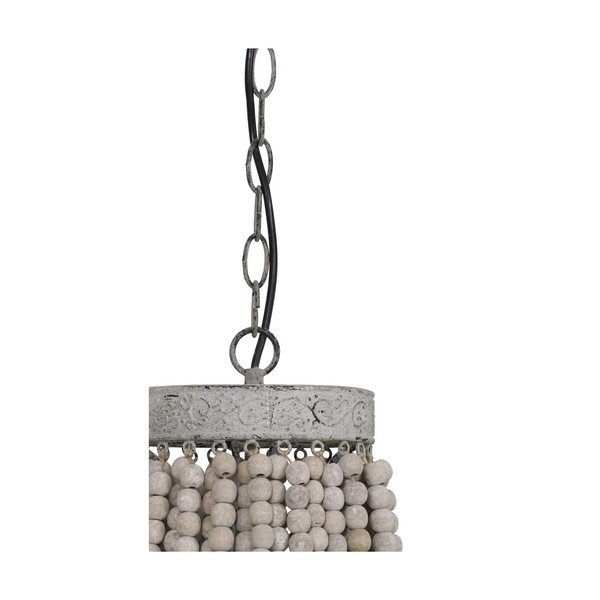 Valge metallist rippvalgusti ø 36 cm Luna - Light & Living-image-4