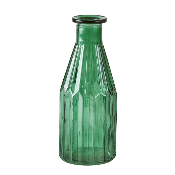 Zelená skleněná váza KJ Collection Bottle, ⌀ 8 cm