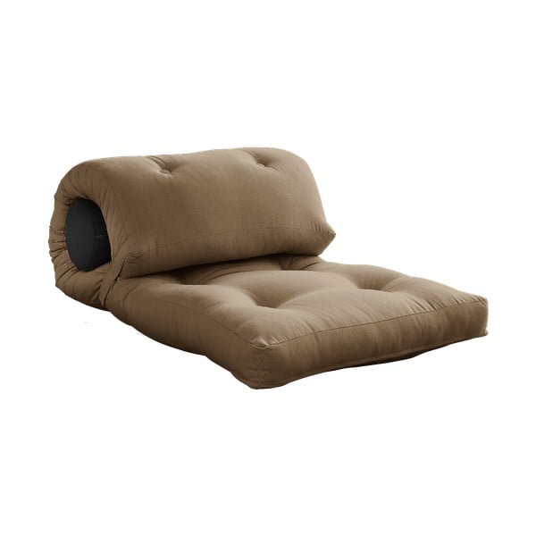 Hall-pruun futon madrats 70x200 cm Wrap Mocca/Dark Grey – Karup Design-image-3
