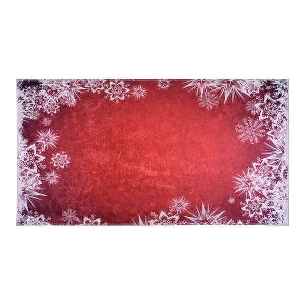 Punase ja valge vaiba lumehelbed, 120 x 160 cm - Vitaus