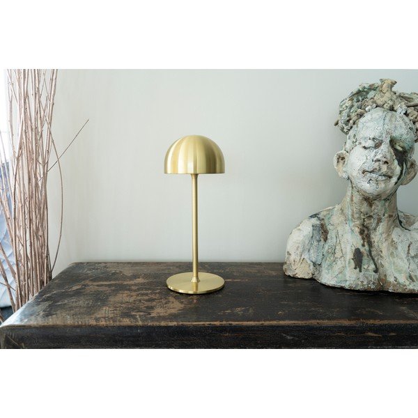 Messingivärvi puldiga juhitav LED-lauavalgusti metallist varjuga (kõrgus 30 cm) Tim - Sirius-image-2