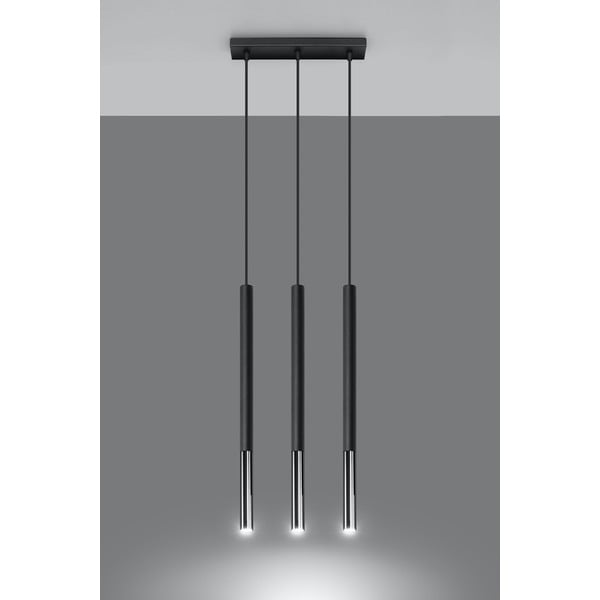 Rippvalgusti must-hõbedane 3L Asarot - Sollux-image-3