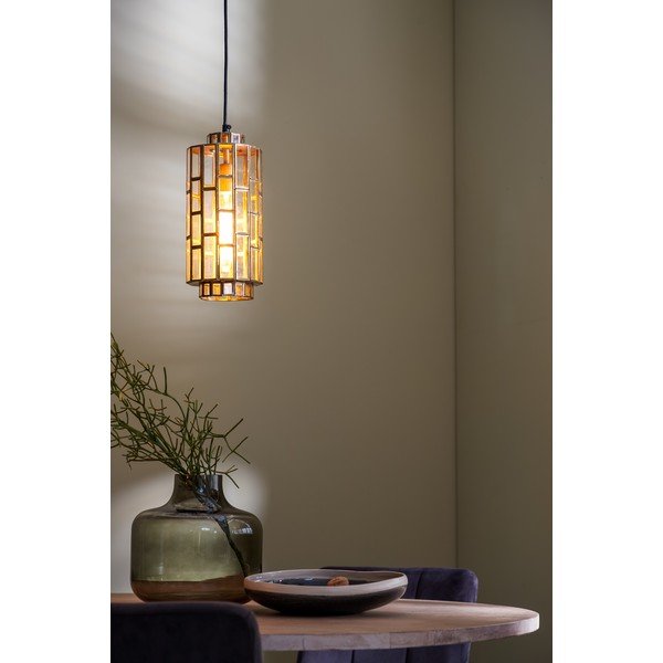Pronksist ripplamp klaasist varjuga Søstrene - Light & Living-image-1