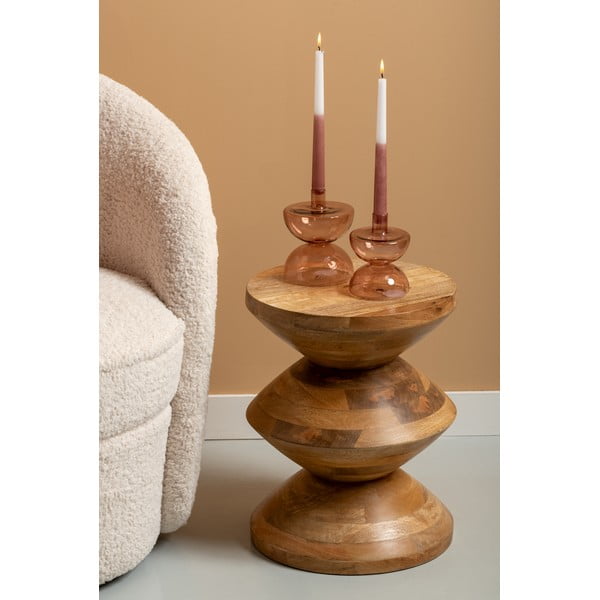 Ümmargune hoiulaud mangopuidust ø 35 cm Totem - Leitmotiv-image-2