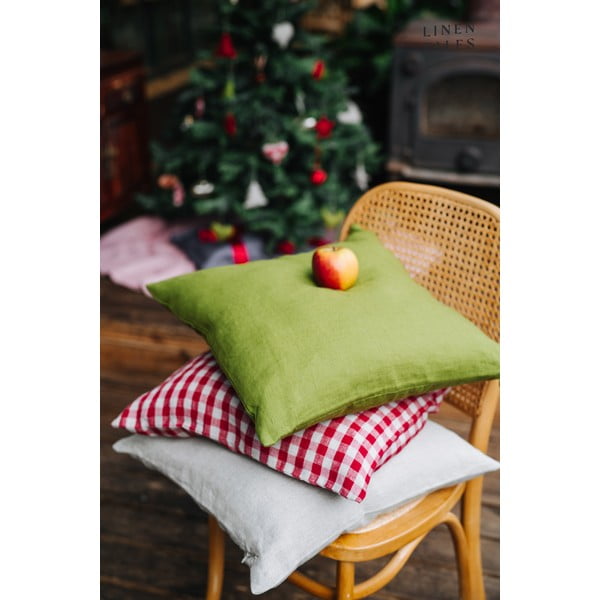 Linane padjapüür 50x50 cm Red Gingham - Linen Tales-image-1