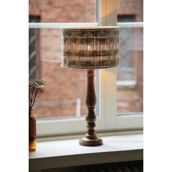 Pruun lauavalgusti tekstiilist-džuudist varjuga (kõrgus 62,5 cm) Ano - Markslöjd-image-2