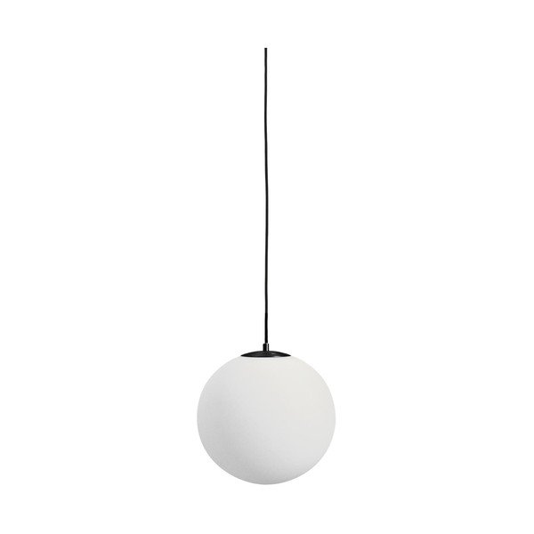 Valge/must metallist ripplamp klaasist varjuga, ø 30 cm Brisia - Kave Home
