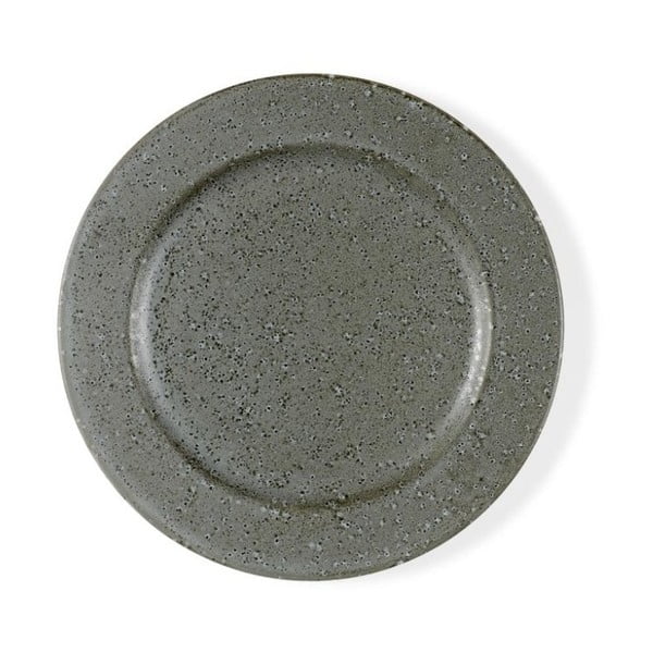 Šedý kameninový dezertní talíř Bitz Mensa, průměr 22 cm