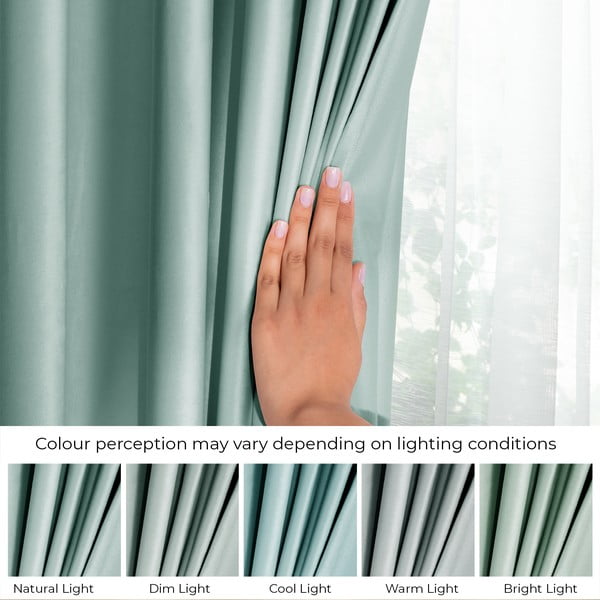 Heleroheline sametist dimout-kardin 140 × 270 cm Eyelets – Restilo-image-4