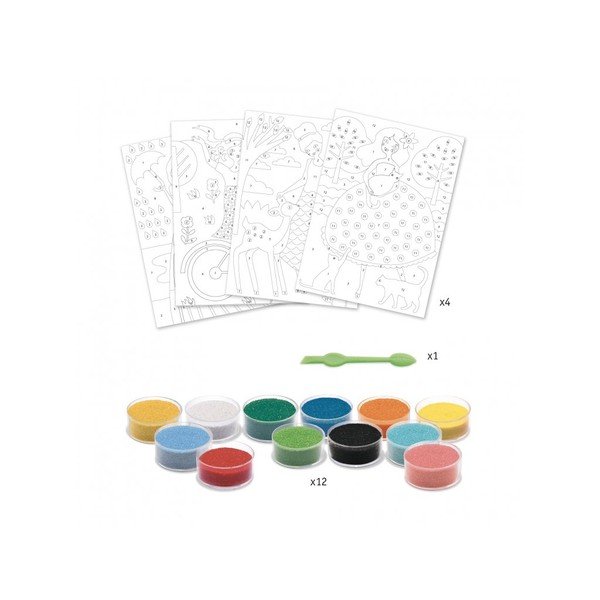 Tüdrukute liivakunsti komplekt - Djeco-image-1