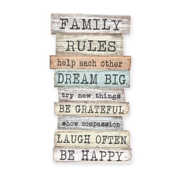 Silt 30x50 cm Family Rules - Really Nice Things