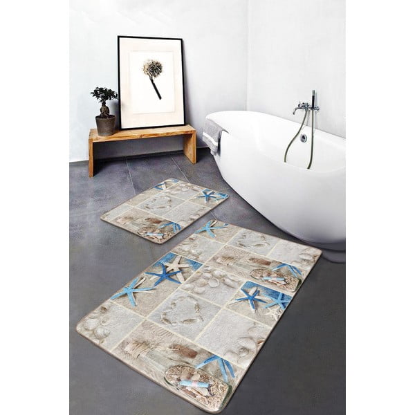 Beež vannitoavaipade komplekt 2 tk 60x100 cm - Mila Home-image-3