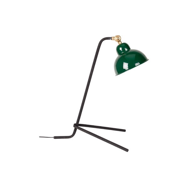 Zelená stolní lampa White Label Jock
