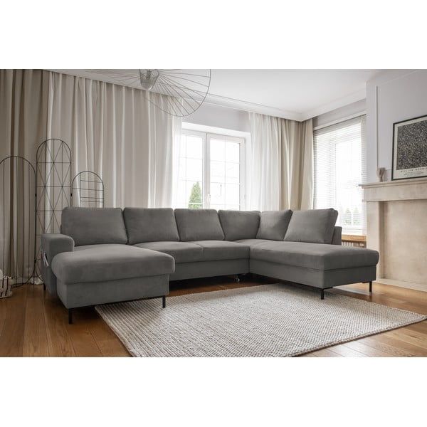 Hall velvetist diivanvoodi (paremas nurgas) Lofty Lilly - Miuform-image-3