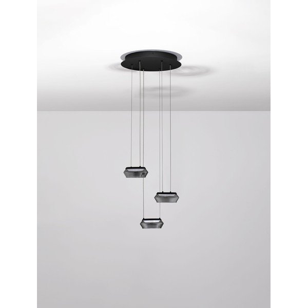 Mattmust klaasist hämardatav LED-rippvalgusti ø 35 cm Jailyn - Nova Luce-image-3