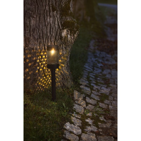 Mustast roostevabast terasest päikesepaneel LED valgusti , kõrgus 46 cm Blace - Star Trading-image-2