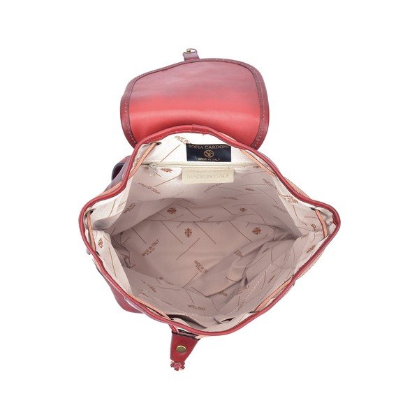 Punane nahast seljakott Cindy - Sofia Cardoni-image-3