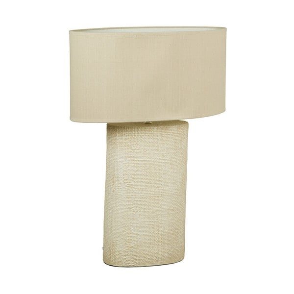 Krémové bílá keramická stolní lampa Santiago Pons Coastal, výška 71 cm