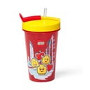 Punane tass kollase kaane ja kõrrega , 500 ml Iconic - LEGO®