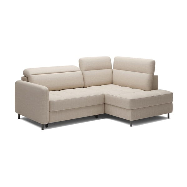 Beež sametist lahtikäiv/sahtliga nurgadiivan (parem nurk/L-kujuline) Barea – ELTAP-image-2