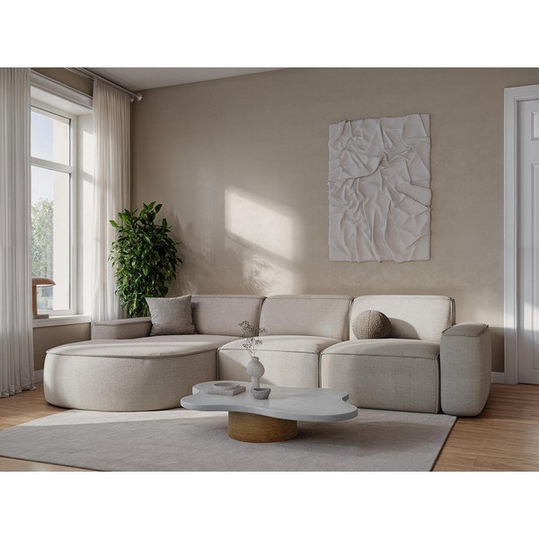 Terrakottapunane šenillist nurgadiivan (U-kujuline) Omao - Makamii-image-1