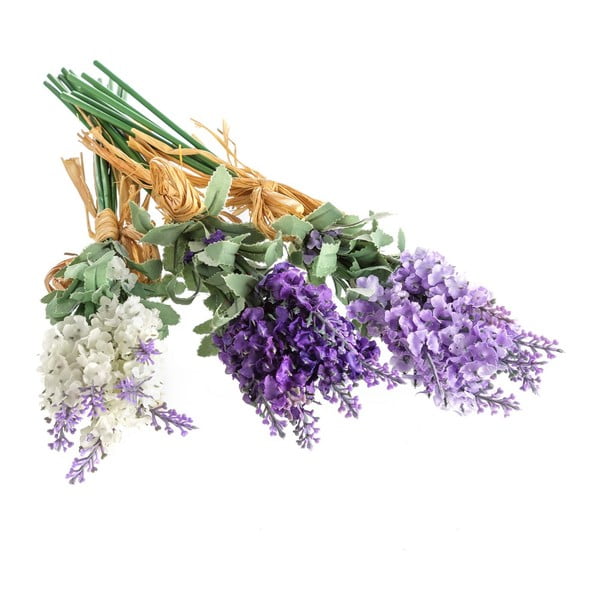 Kunstlilled 3tk komplektis (kõrgus 32 cm) Lavender Bouquet - Casa Selección