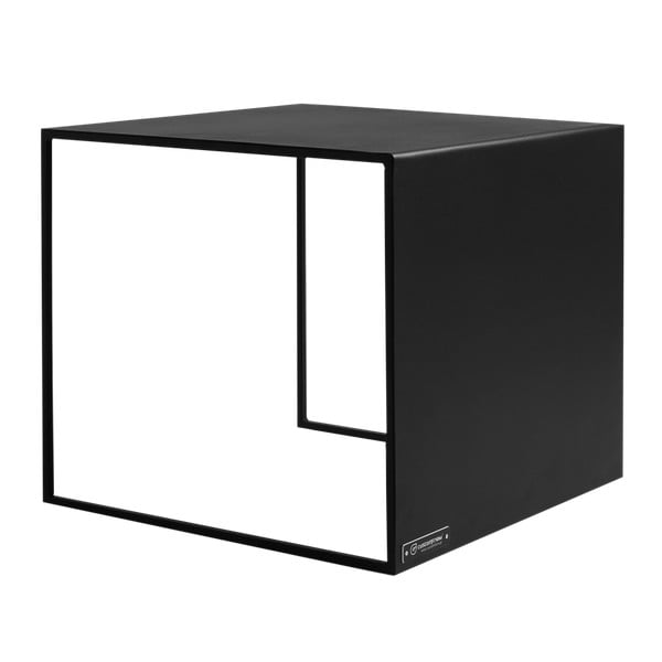 Černý odkládací stolek Custom Form 2Wall, 50 x 50 cm