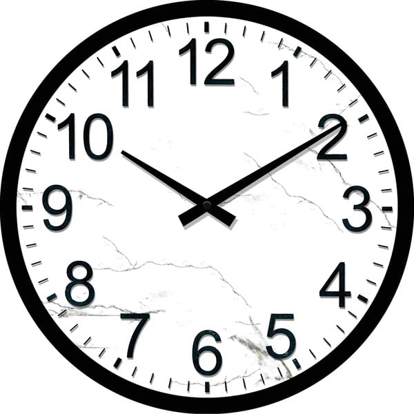 Skleněné hodiny Nádraží, 30 cm