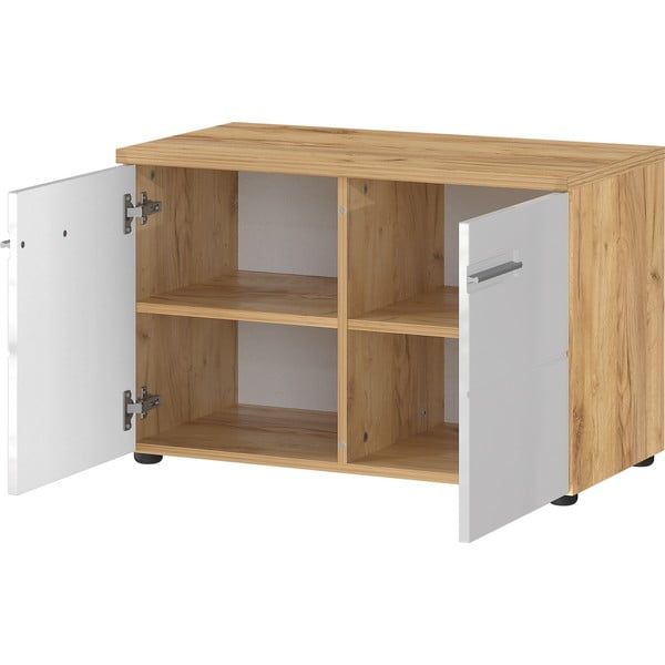 Valge naturaalne kingakapp tammepuust dekooriga koos pingiga Aledo - Germania-image-3