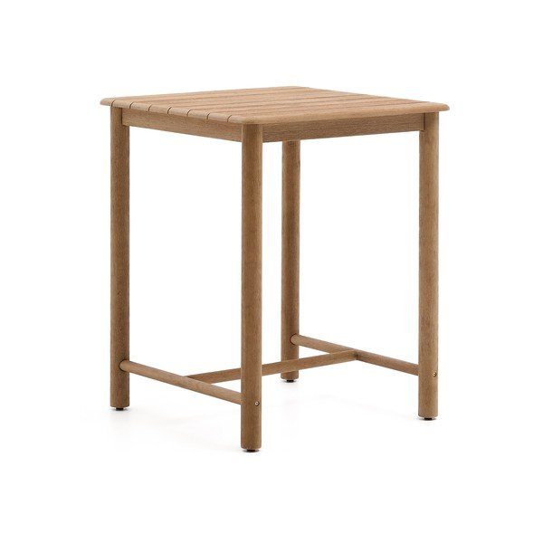 Aiabaari laud, mis on valmistatud täispuidust akaatsiapuust, 78x78 cm Sori - Kave Home