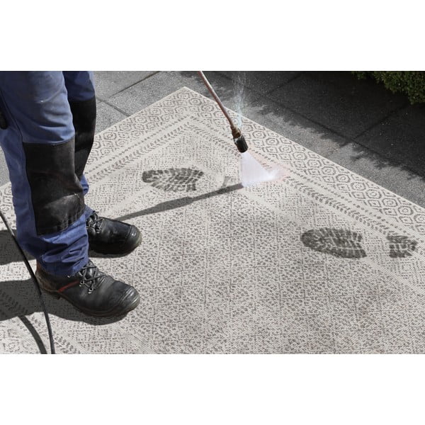 Hall ja valge õuevaip Berlin, 80 x 250 cm - Ragami-image-1