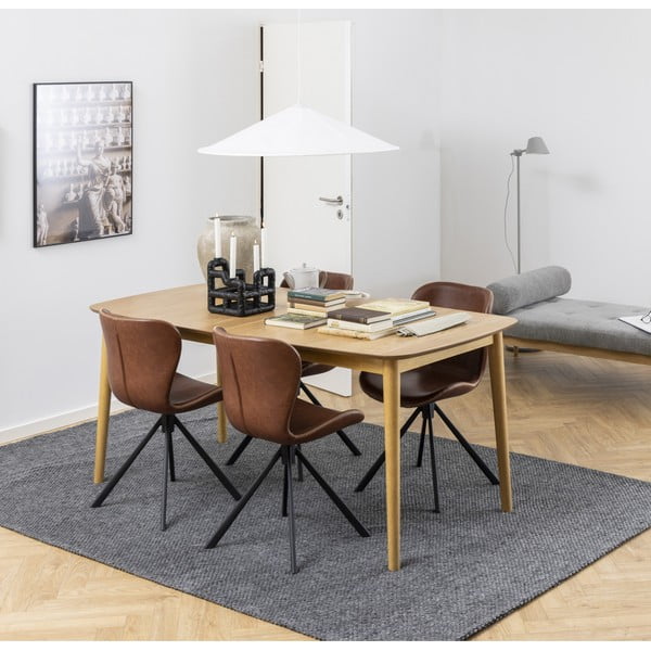 Kokkupandav söögilaud tammeplaadiga 180x90 cm Montreux - Actona-image-1