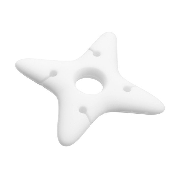 Bílá pecková sluchátka s mikrofonem Fixed EGG2 a organizérem-image-1