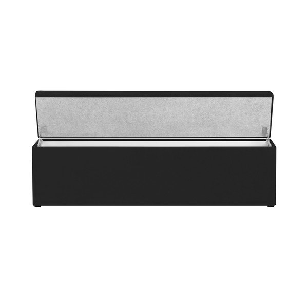 Černý otoman Mazzini Sofas Ancona, 180 x 47 cm-image-1