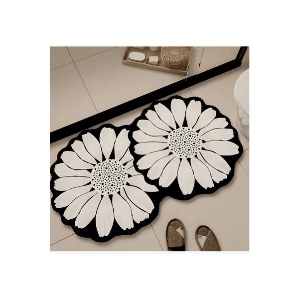 Must/kreemjas vannitoamatt 70x120 cm Flor Extrana - Foutastic-image-2