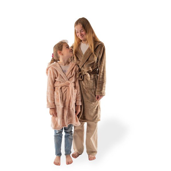 Pruun mikrofliisist beebi hommikumantel Delux - Tiseco Home Studio-image-1