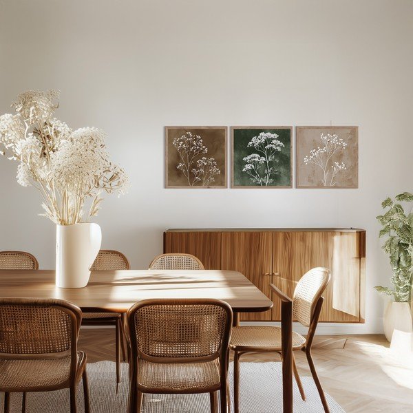 Maalid 3tk komplektis 30x30 cm Floral Imprint - Styler-image-2