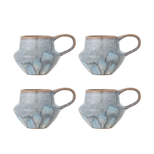 Helesinised kivikeraamikast kruusid 4tk komplektis 300 ml Bessie - Bloomingville