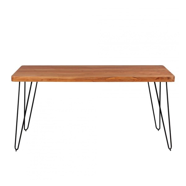 Jídelní stůl z masivního akáciového dřeva Skyport BAGLI, 160 x 80 cm