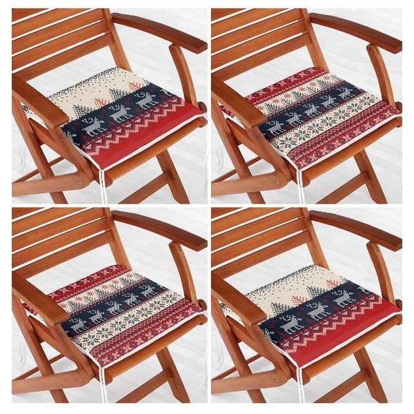 Jõulumotiiviga istmepadjad 4tk komplektis 40x40 cm Christmas Sweater - Mila Home