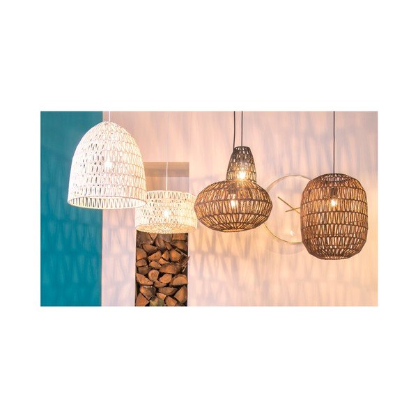 Hnědé závěsné svítidlo Leitmotiv Paper Rope, ⌀ 34 cm-image-1