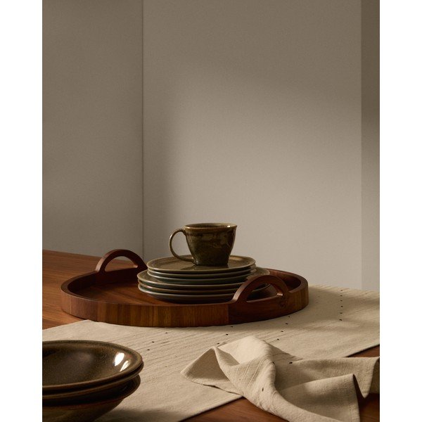 Hall keraamiline magustoidutaldrik ø 23 cm Coval - Kave Home-image-1