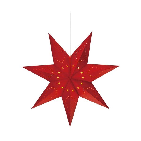 Punane rippuv jõulu valguskaunistus Saturnus – Markslöjd