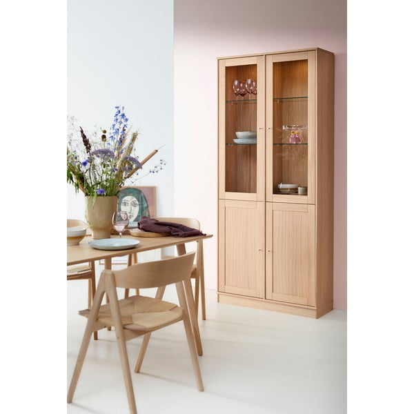 Tammepuidust valgustusega vitriinkapp 89x199 cm Mistral - Hammel Furniture-image-1