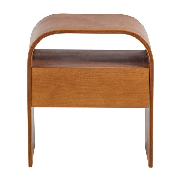 Naturaalses värvitoonis riiulitega öökapp Momo - WOOOD-image-3