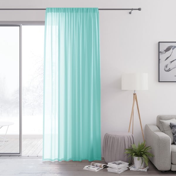 Türkiissinine kardin , 160 x 250 cm Voile Pleat - AmeliaHome-image-2