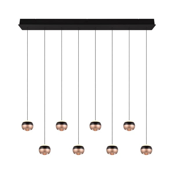 Must-vasevärvi LED rippvalgusti metallist lambivarjuga Orbit - Trio Select
