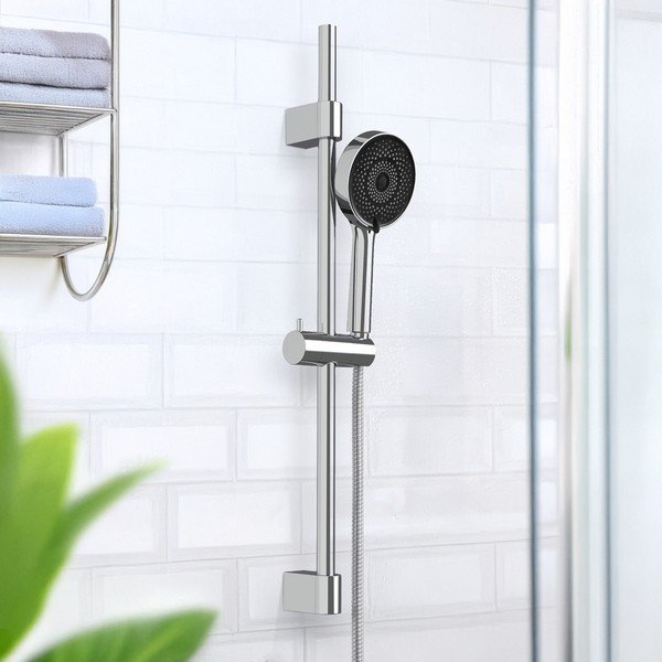 Hõbedane roostevabast terasest dušikomplekt 70 cm Softwater - Wenko-image-1