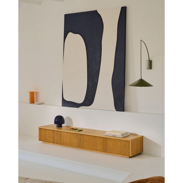 Tammespoonist TV-alus 200x30x40 cm Helvine - Kave Home-image-1